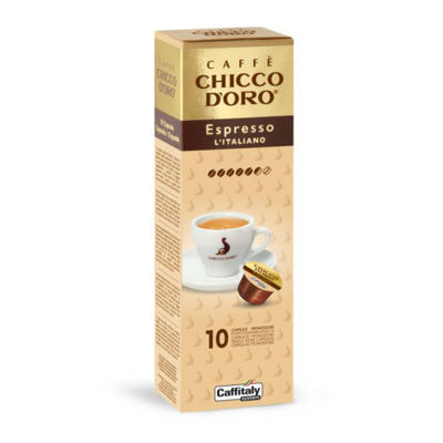 Immagine di BOX 10 CAPSULE CAFFE' ESPRESSO L'ITALIANO CHICCO D'ORO CAFFITALY [CAFMISC.036R]