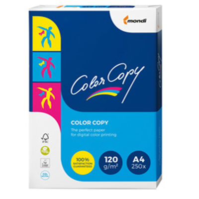 Immagine di Carta Color Copy - A4 - 210 x 297mm - 120gr - bianco - Mondi - conf. 250fg [A4-26631(no)]