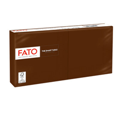 Immagine di Tovaglioli di carta - 25x25 cm - 2 veli - cioccolato - Fato - conf. 100 pezzi [82546001]
