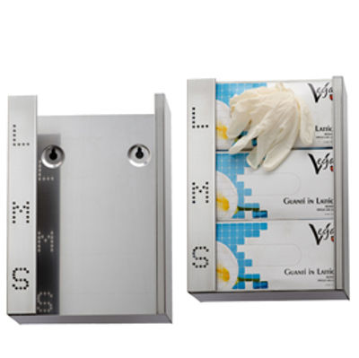 Immagine di Dispenser guanti monouso - acciaio inox - Medial International [773021]