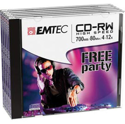 Immagine di Emtec - CD-RW - ECOCRW80512JC - 80min/700mb [ECOCRW80512JC]