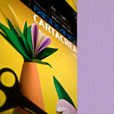 Immagine di Cartoncino CartaCrea - 35x50cm - 220gr - violetto - Fabriano -  blister 10 fogli [46435124]