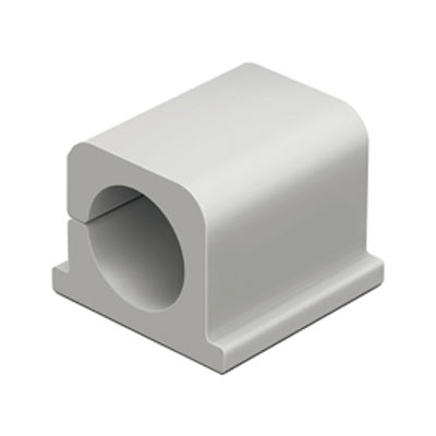 Immagine di Clip Cavoline  PRO fermacavi - adesiva - per 2 cavi - grigio - Durable - conf. 4 pezzi [5043-10]