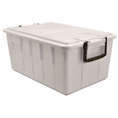 Immagine di Contenitore Foodbox con coperchio - 58x38x26 cm - 40 L - PPL riciclabile - bianco - Mobil Plastic [143/40-BIM]