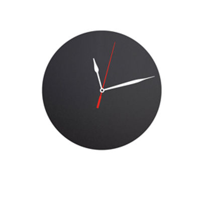 Immagine di Lavagna da parete Silhouette - diametro 29 cm - forma orologio - nero - Securit [FB-CLOCK]