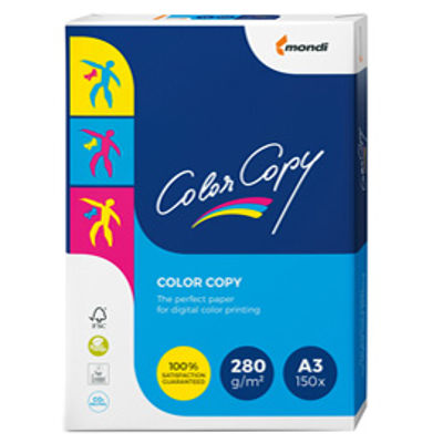 Immagine di Carta Color Copy - 320 x 450 mm - 280 gr - bianco - Sra3 - Mondi - conf. 150 fogli [6384]