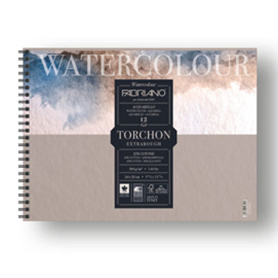 Immagine di Blocco Watercolour Torchon - 24x32cm - 12 fogli - 300gr - spiralato - Fabriano [19100281]