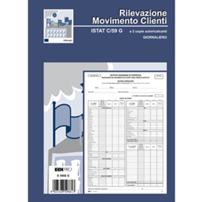 Immagine di Blocco modello Istat C59 giornaliero - 50 fogli 2 copie ricalcanti - 31 x 21cm - Edipro [E5966G]