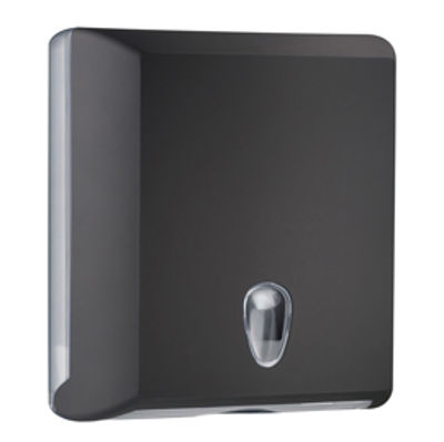 Immagine di Dispenser asciugamani piegati Soft Touch - 29x10,5x30,5 cm - nero - Mar Plast [A70610ENE]