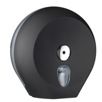 Immagine di Dispenser Soft Touch di carta igienica in rotolo Mini Jumbo - 27x12,8x27,3 cm - plastica - nero - Mar Plast [A75610NE]