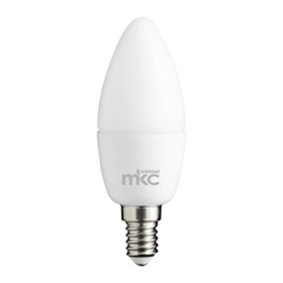 Immagine di Lampada - Led - candela - 5,5W - E14 - 3000K - luce bianca calda - MKC [499048018]