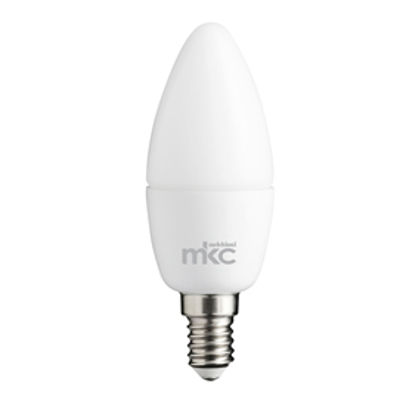 Immagine di Lampada - Led - candela - 5,5W - E14 - 6000K - luce bianca fredda - MKC [499048020]