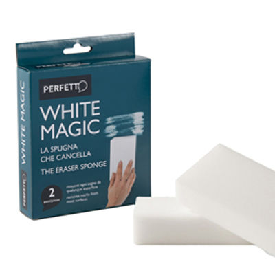 Immagine di Spugna cancella macchie White Magic - 12x2,5x0,6 cm - Perfetto - conf. 2 pezzi [0246E]