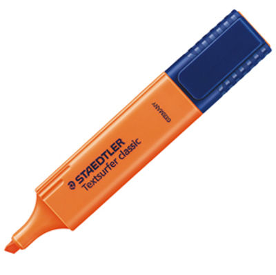 Immagine di Evidenziatore Textsurfer Classic - punta a scalpello -  tratto 1,0mm-5,0mm - arancio  - Staedtler [364-4]