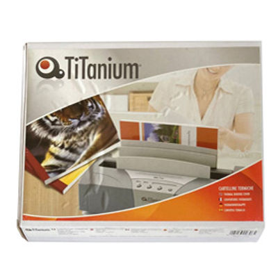 Immagine di Cartelline termiche Grain - 1,5 mm - bianco - Titanium - scatola 50 pezzi [CART.TERM 1,5W]