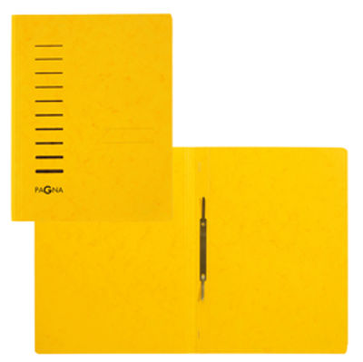 Immagine di Cartella con pressino - cartone - A4 - giallo - Pagna [28001-05]