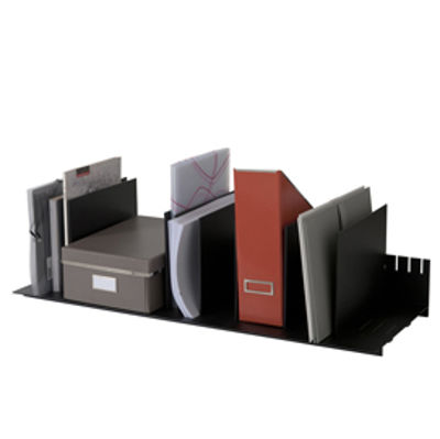 Immagine di Portariviste - 10 separatori mobili - nero - 80,2x27,5x21 cm - nero - Paperflow [K421201]