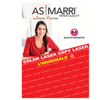 Immagine di Adesivo poliestere - stampa laser - A3 - 100 fogli - trasparente permanente lucido - As Marri [0671]