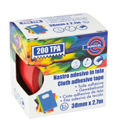 Immagine di Nastro adesivo telato TPA 200  - 38 mm x 2,7 mt - rosso - Eurocel [016214314]