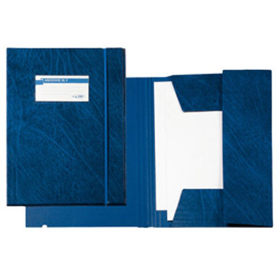 Immagine di Cartellina 3 lembi Archivio 3L F - con elastico - colpan  - 25 x 35 cm - blu - Sei Rota [67300107]