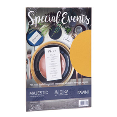 Immagine di Carta metallizzata Special Events - A4 - 250 gr - oro - Favini - conf. 10 fogli [A69H174]