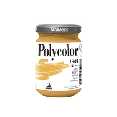 Immagine di Colore vinilico Polycolor - 140 ml - oro ricco - Maimeri [M1220148]