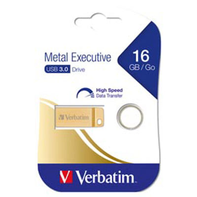 Immagine di Verbatim - Usb 3.0 Metal Executive Drive - Oro - 99104 - 16GB [99104]