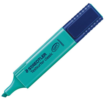 Immagine di Evidenziatore Textsurfer Classic - punta a scalpello - tratto 1,0mm-5,0mm - turchese - Staedtler [364-35]