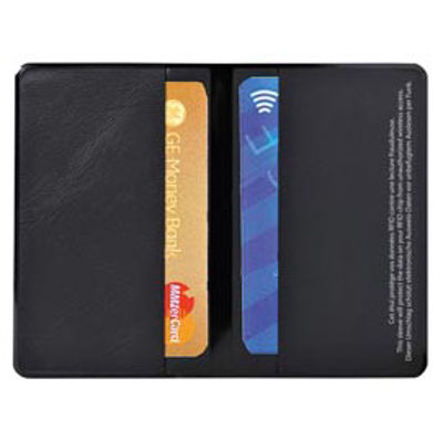 Immagine di Portadocumenti RFID Hidentity  Doppio per bancomat/carta di credito - PVC - 9,5x6 cm - nero - Exacompta [5402E]