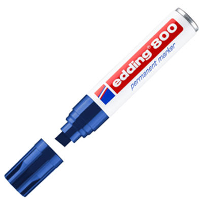 Immagine di Marcatore permanente Edding 800 - punta 4 - 12 mm - blu - Edding [E-800 003]