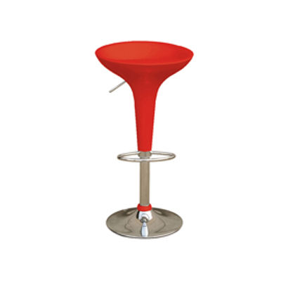 Immagine di Sgabello bar - ABS/acciaio cromato - 35x45x55/78 cm - rosso - Serena Group [HC148R]