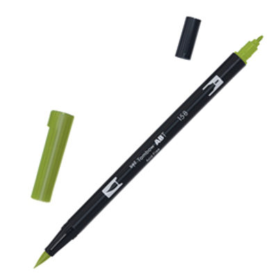 Immagine di Pennarello Dual Brush 158 - dark olive - Tombow [PABT-158]