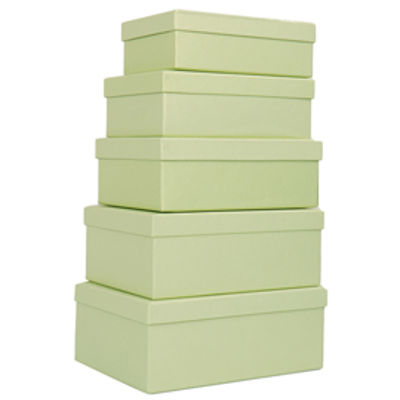 Immagine di Set scatole regalo - dimensioni assortite - fantasia Green - conf. 5 pezzi [HK-40]