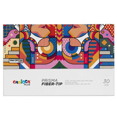 Immagine di Pennarello Prisma - punta 3,7 mm - colori assortiti - Carioca Plus - conf. 30 pezzi [45208]