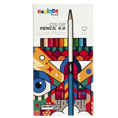 Immagine di Matita colorata Color Pencil 4.0 - mina 4 mm - colori assortiti - Carioca Plus - conf. 12 pezzi [45201]