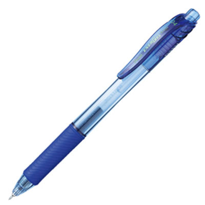 Immagine di Roller a scatto Energel X BLN 104 - punta 0,7 mm - blu - Pentel [BLN104-CX]