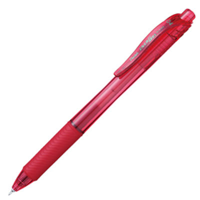 Immagine di Roller a scatto Energel X BLN 104 - punta 0,7 mm - rosso - Pentel [BLN104-BX]