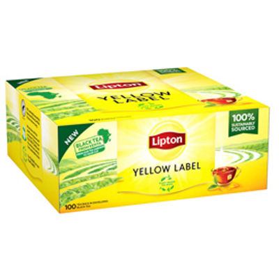 Immagine di TE' nero - Yellow Label - in filtro - Lipton - conf. 100 pezzi [69571039]