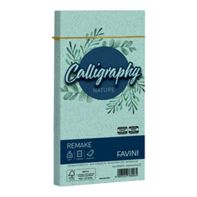 Immagine di Busta Calligraphy Remake -  110 x 220 mm - 120 gr - aquamarina - Favini - conf. 25 pezzi [A57G273]