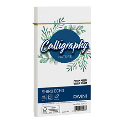 Immagine di Busta Calligraphy Shiro Eco -  110 x 220 mm - 120 gr - gesso - Favini - conf. 25 pezzi [A570904]