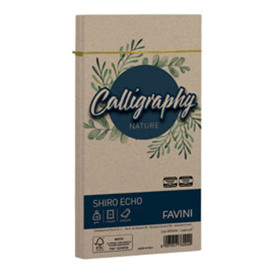 Immagine di Busta Calligraphy Shiro Eco -  110 x 220 mm - 120 gr - legno - Favini - conf. 25 pezzi [A57N904]