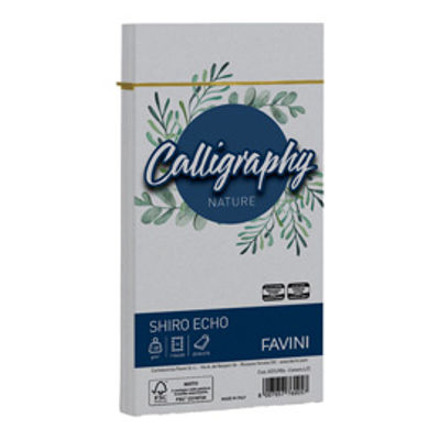 Immagine di Busta Calligraphy Shiro Eco -  110 x 220 mm - 120 gr - cenere - Favini - conf. 25 pezzi [A57U904]