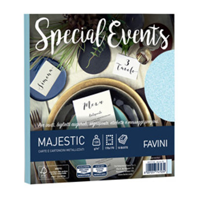 Immagine di Busta Special Events - 170 x 170 mm - 120 gr - azzurro - Favini - conf. 10 buste [A57T118]