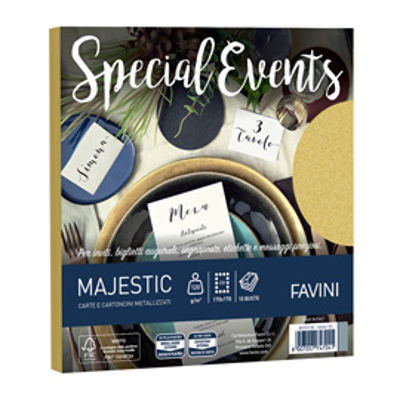 Immagine di Busta Special Events - 170 x 170 mm - 120 gr - oro - Favini - conf. 10 buste [A57H118]