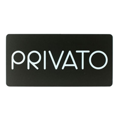 Immagine di Pittogramma adesivo - Privato - 32,5 x 16 cm - PVC - nero/bianco - Stilcasa [PR26-PR]