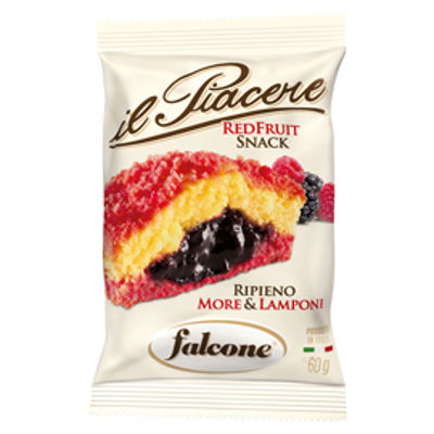 Immagine di Il Piacere Red Fruit Snack - more e lampone - 60 gr - Falcone [01-0132]