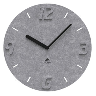 Immagine di Orologio da parete effetto 3D - raggio 55 cm - PET - grigio - Alba [HORPET G]