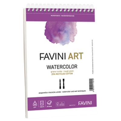 Immagine di Album spiralato Watercolor Favini Art 20fg 300gr A5 [A290025]