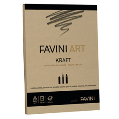 Immagine di Album collato Kraft Favini Art 50fg 120gr A4 [A420554]