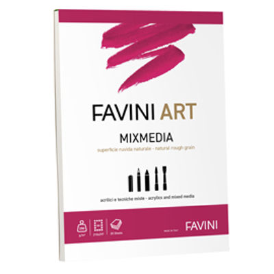 Immagine di Album collato Mix Media Favini Art 20fg 250gr/m2 f.to A4 [A420994]